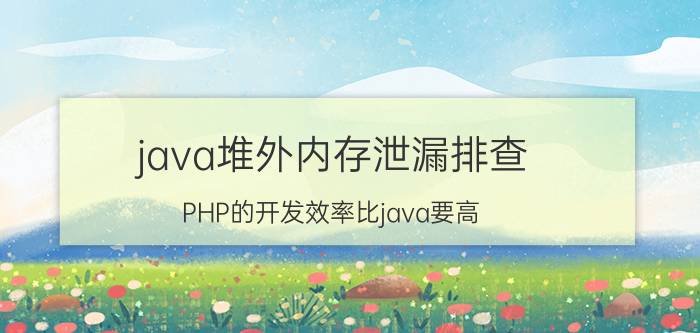 java堆外内存泄漏排查 PHP的开发效率比java要高，为什么现在java这么流行？